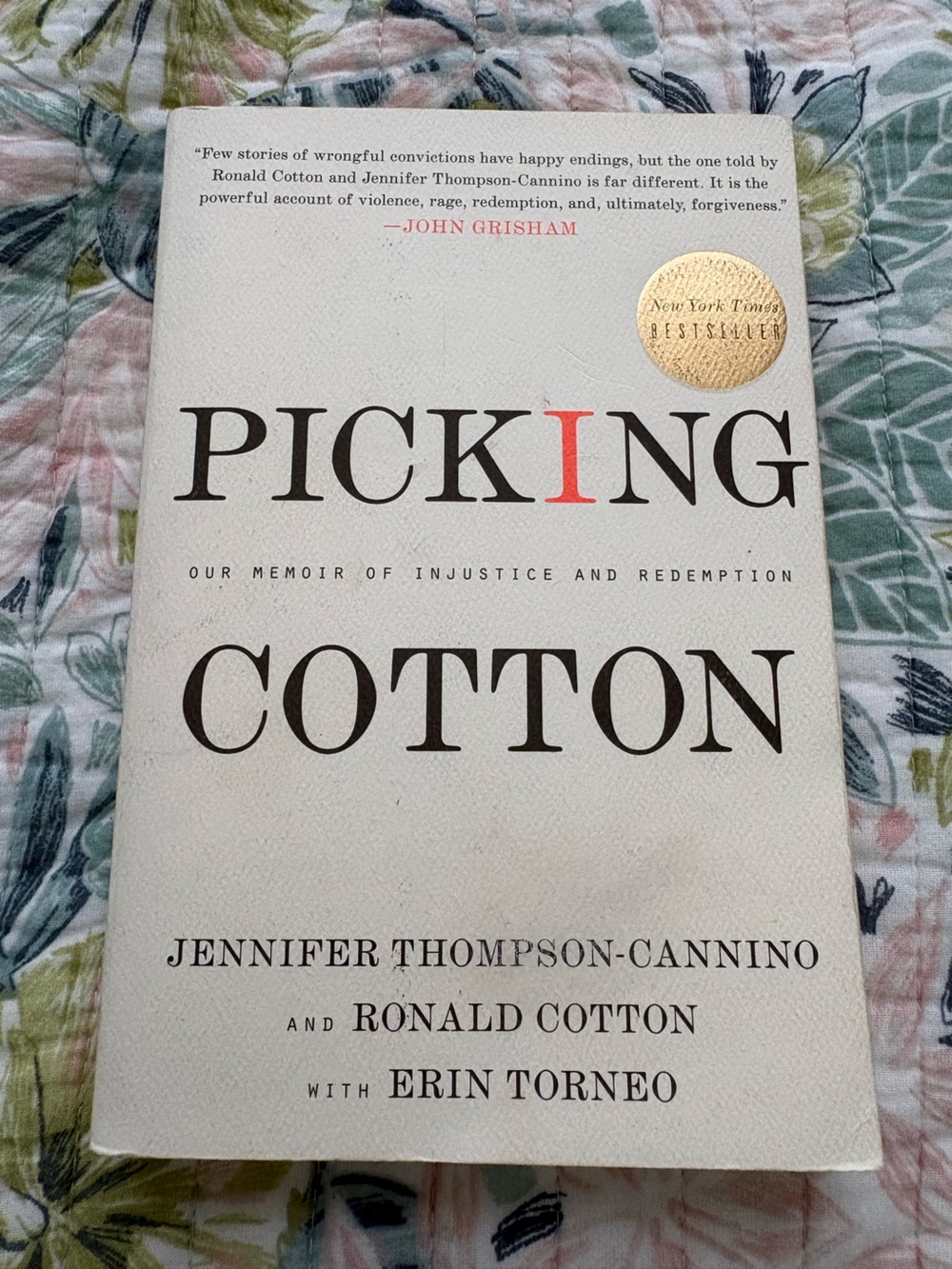 Picking Cotton by Jennifer Thompson-Cannino Memoir Paperback